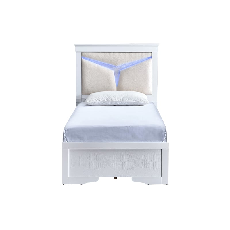 Glory Furniture Lorana G6590G-TB5 Twin Bed  Sparkling White