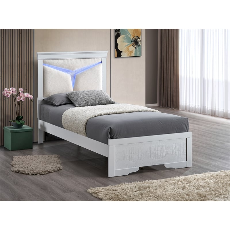 Glory Furniture Lorana G6590G-TB5 Twin Bed  Sparkling White