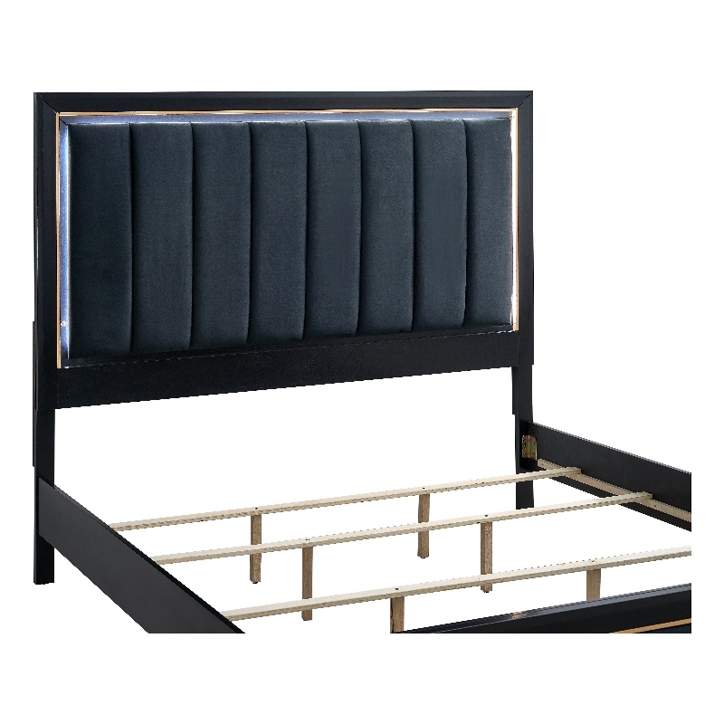 Glory Furniture Kramer G006900A-QB Queen Bed  Black Gold