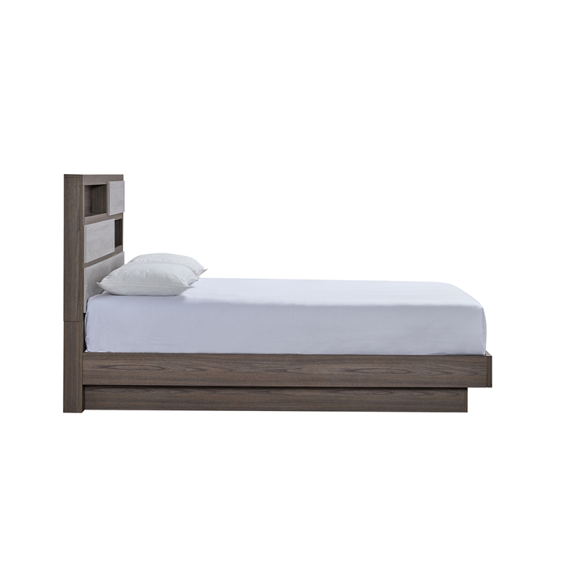 Glory Furniture Aberdeen G02500A-KB King Platform Bed Gray & Oak Laminate Finish