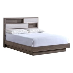 Glory Furniture Aberdeen G02500A-KB King Platform Bed Gray & Oak Laminate Finish