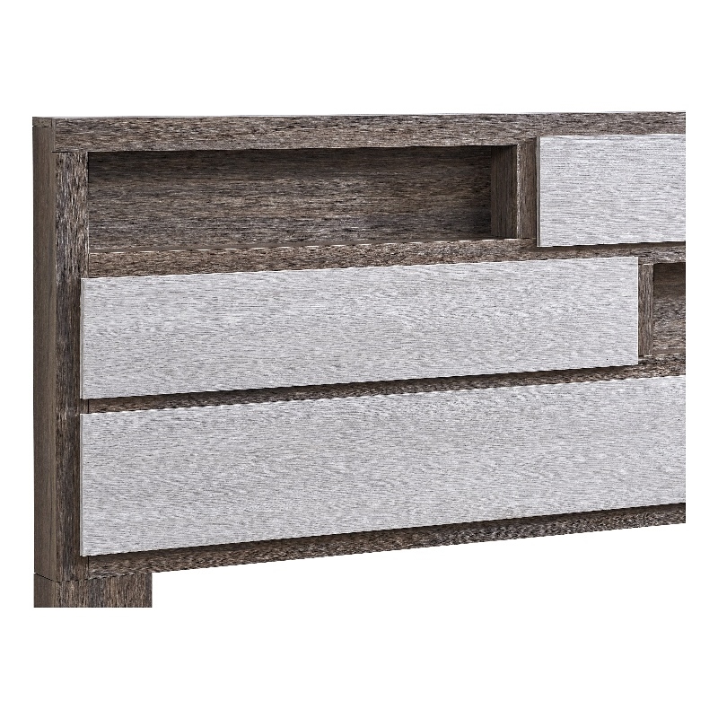 Glory Furniture Aberdeen G02500A-KB King Platform Bed Gray & Oak Laminate Finish