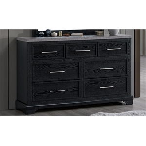 Glory Furniture Grande G003500-D Dresser  Black with Gray Top