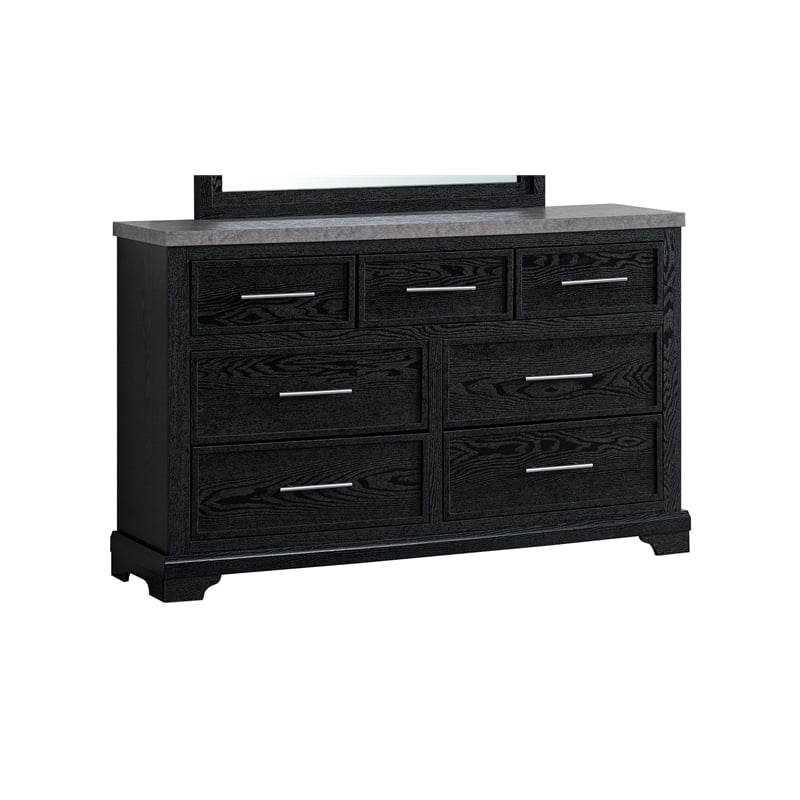 Glory Furniture Grande G003500-D Dresser  Black with Gray Top