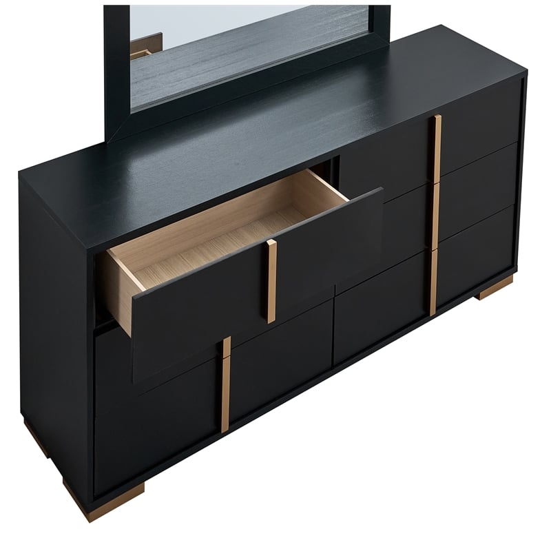 Glory Furniture Steeler G004500-D DRESSER Black and Gold