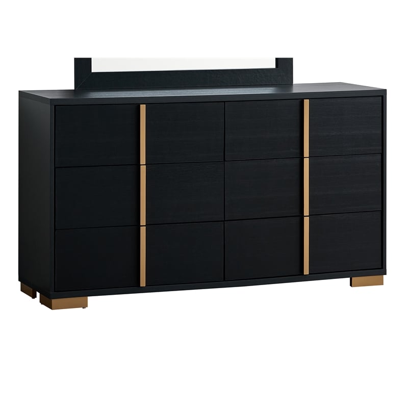 Glory Furniture Steeler G004500-D DRESSER Black and Gold