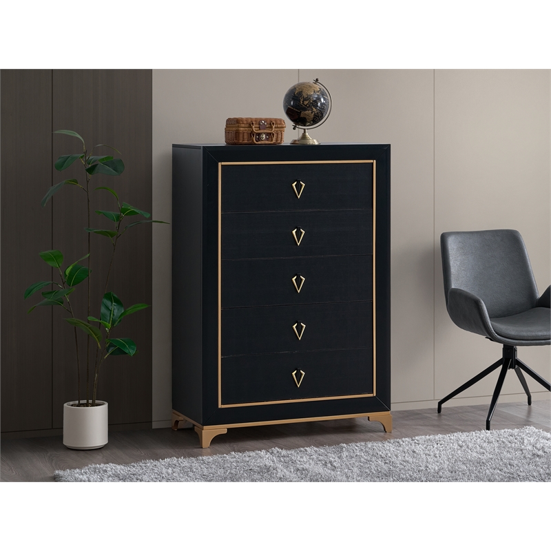 Glory Furniture Kramer G006900-CH CHEST  Black/Gold