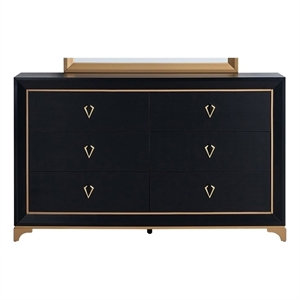 Glory Furniture Kramer G006900-D DRESSER  Black and Gold