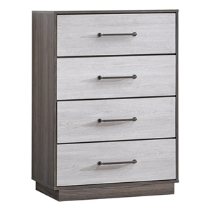 Glory Furniture Aberdeen G02500-CH Chest 4 Drawer Gray/Oak