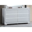 Glory Furniture Milan 6-Drawers Wood Bedroom Dresser in White