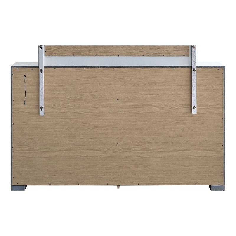 Glory Furniture Milan 6-Drawers Wood Bedroom Dresser in White