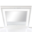Glory Furniture Genoa Bedroom Mirror with Mirror Trim Strips in Sparkling White