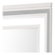 Glory Furniture Genoa Bedroom Mirror with Mirror Trim Strips in Sparkling White