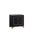 Glory Furniture Kramer G006900-N 2 Drawer NIGHTSTAND  Black Gold