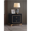 Glory Furniture Kramer G006900-N 2 Drawer NIGHTSTAND  Black Gold
