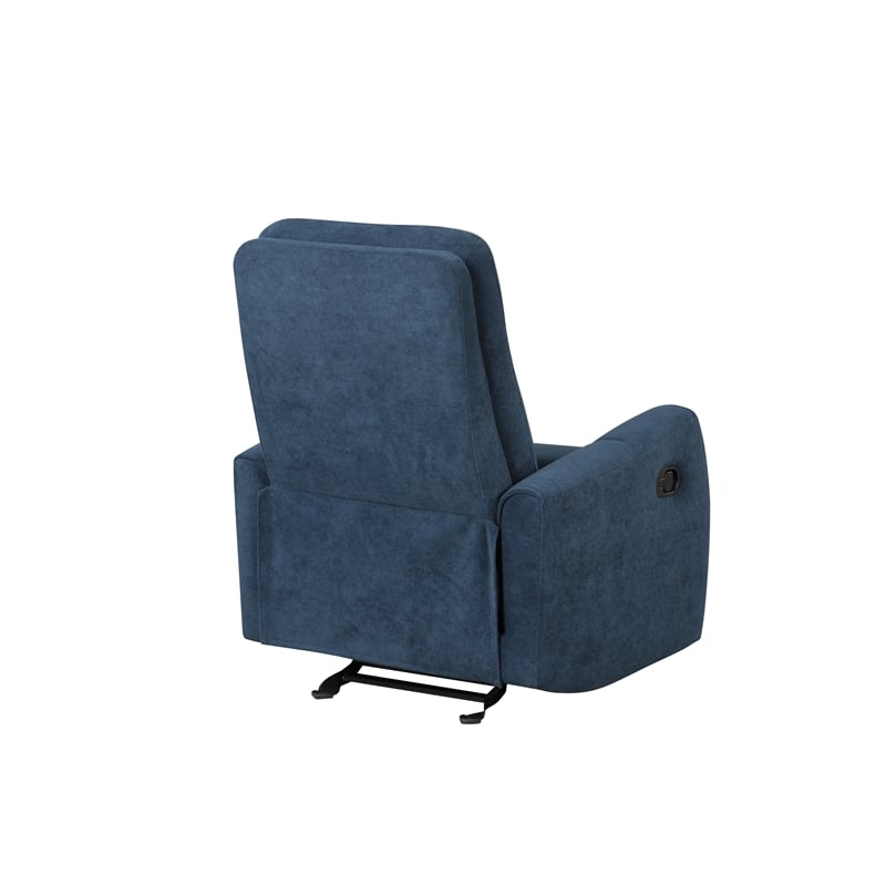 Glory Furniture Paterson Swivel Recliner in Blue