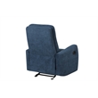 Glory Furniture Paterson Swivel Recliner in Blue
