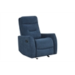 Glory Furniture Paterson Swivel Recliner in Blue