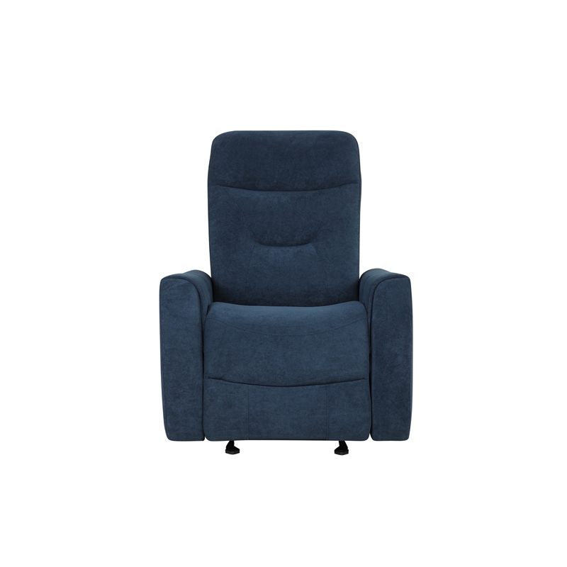 Glory Furniture Paterson Swivel Recliner in Blue