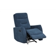 Glory Furniture Paterson Swivel Recliner in Blue