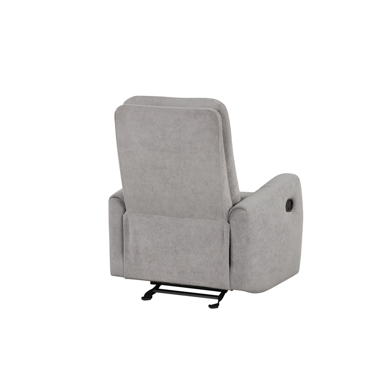 Glory Furniture Paterson Swivel Recliner in Gray