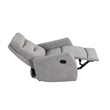 Glory Furniture Paterson Swivel Recliner in Gray
