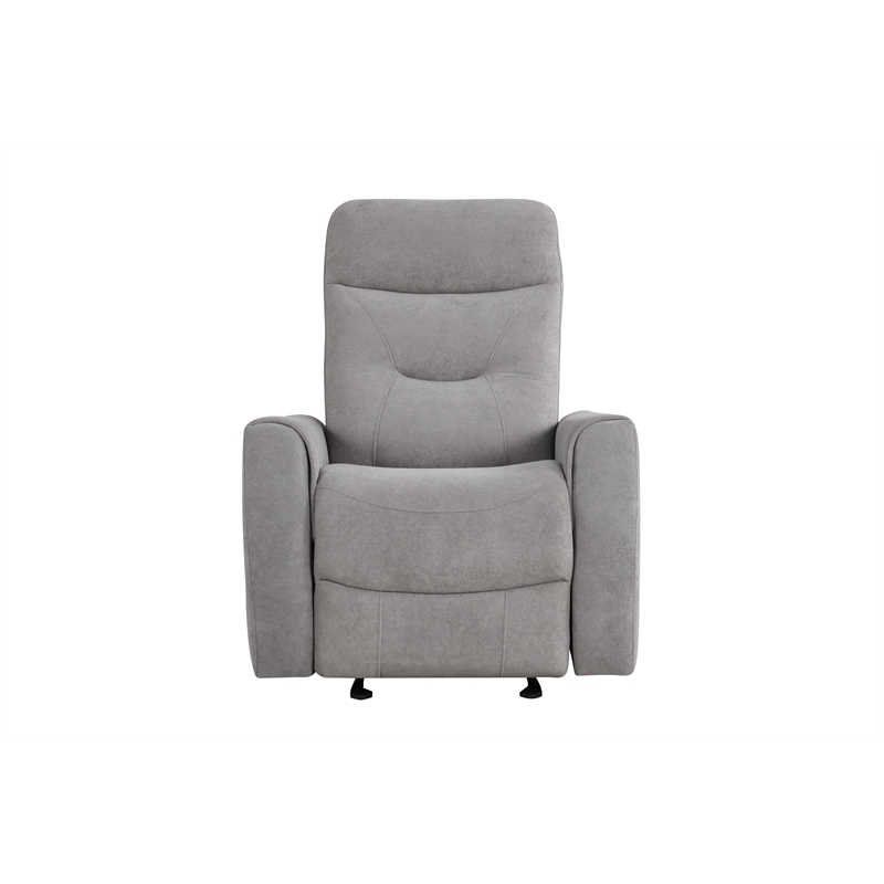 Glory Furniture Paterson Swivel Recliner in Gray