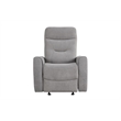 Glory Furniture Paterson Swivel Recliner in Gray