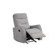 Glory Furniture Paterson Swivel Recliner in Gray