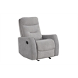 Glory Furniture Paterson Swivel Recliner in Gray