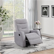 Glory Furniture Paterson Swivel Recliner in Gray