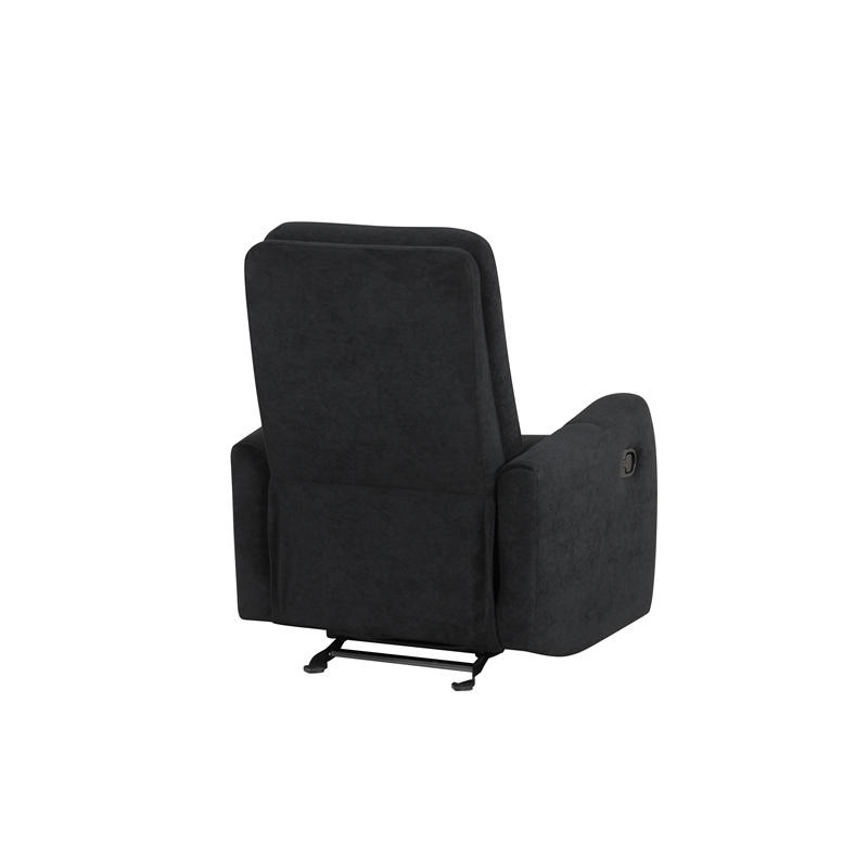 Glory Furniture Paterson Swivel Recliner in Black