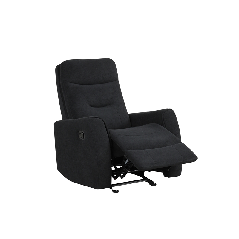 Glory Furniture Paterson Swivel Recliner in Black