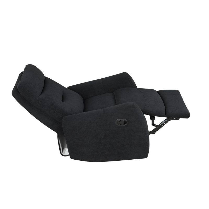 Glory Furniture Paterson Swivel Recliner in Black