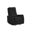 Glory Furniture Paterson Swivel Recliner in Black