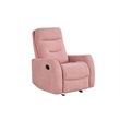 Glory Furniture Paterson Swivel Recliner in Pink