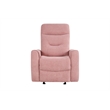 Glory Furniture Paterson Swivel Recliner in Pink
