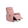 Glory Furniture Paterson Swivel Recliner in Pink