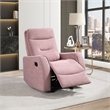Glory Furniture Paterson Swivel Recliner in Pink