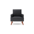 Glory Furniture Ventura Faux Leather Accent Chair in Black