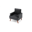 Glory Furniture Ventura Faux Leather Accent Chair in Black