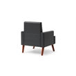 Glory Furniture Ventura Faux Leather Accent Chair in Black