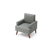 Glory Furniture Ventura Faux Leather Accent Chair in Gray