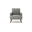 Glory Furniture Ventura Faux Leather Accent Chair in Gray