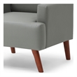 Glory Furniture Ventura Faux Leather Accent Chair in Gray