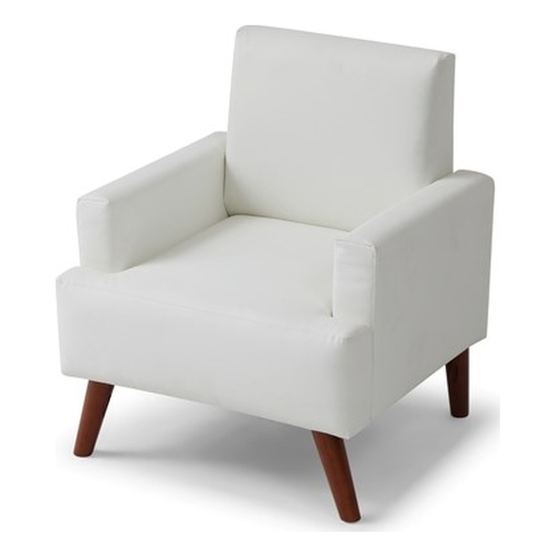 Glory Furniture Ventura Faux Leather Accent Chair in White
