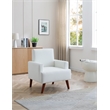 Glory Furniture Ventura Faux Leather Accent Chair in White