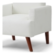 Glory Furniture Ventura Faux Leather Accent Chair in White