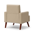 Glory Furniture Ventura Faux Leather Accent Chair in Beige