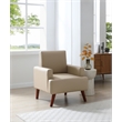 Glory Furniture Ventura Faux Leather Accent Chair in Beige